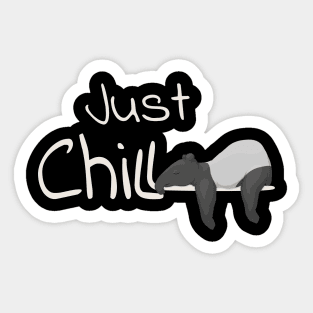 Just Chill | Relaxing Tapir Stress Relief Art Sticker